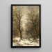 Bûcherons dans une forêt d'hiver - Remigius Adrianus van Haanen — framed artwork on a wall
