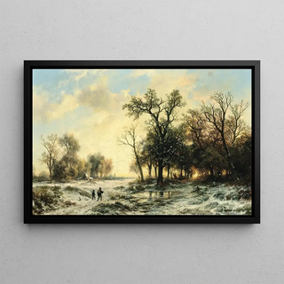 Remigius Adrianus van Haanen - Returning Home at Dusk in Winter.webp