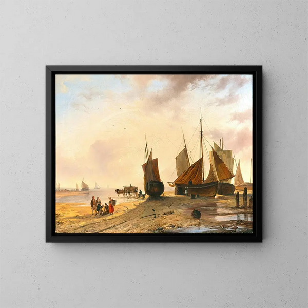 Der Rückkehr der Fischer - Remigius Adrianus van Haanen — gerahmtes Bild an der Wand