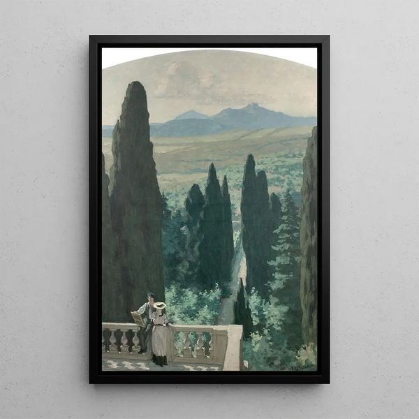 Ren Franois Xavier Prinet - La terrasse et les cyprs de la villa dEste Tivoli.webp