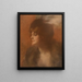 Portrait einer Frau mit Federkiel - Ren Joseph Gilbert — gerahmtes Bild an der Wand