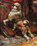 Der Hund der Mutter des Künstlers, wie ein Löwe geschoren - René Princeteau — Ansicht des Kunstwerks