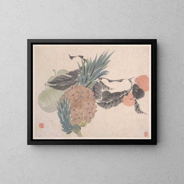 Tiere, Blumen und Vögel Pl2 - Ren Yi — gerahmtes Bild an der Wand