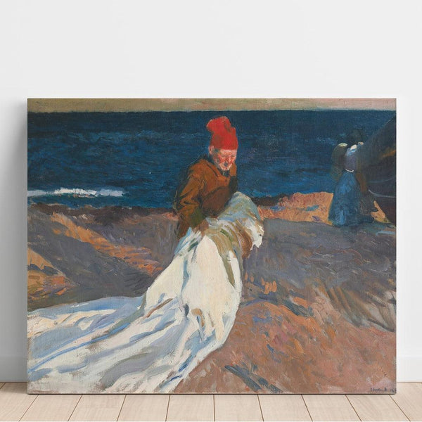 Riproduzione del dipinto Rentrant la voile, plage de Valence - Joaquín Sorolla