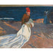 Reproduction of the painting of "Rentrant la voile, plage de Valence" by Joaquín Sorolla