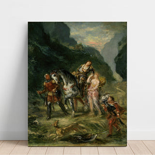 Reproduction Angélique et Médor blessé - Eugène Delacroix