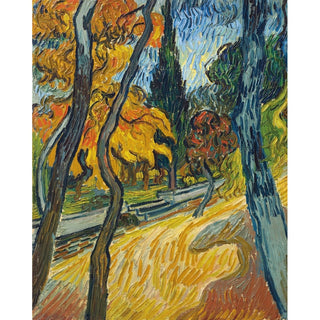 Reproduction Arbres dans le Jardin de l'asile - Vincent van Gogh