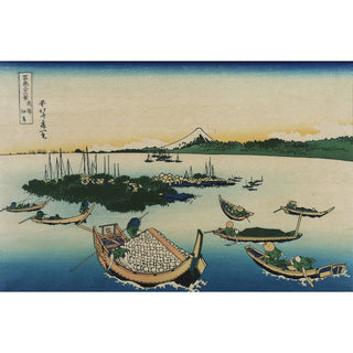 Reproduction Buyo Tsukuda-jima - Katsushika Hokusai