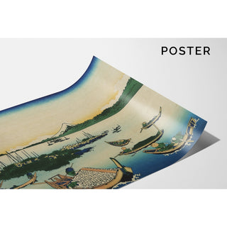Reproduction Buyo Tsukuda-jima - Katsushika Hokusai