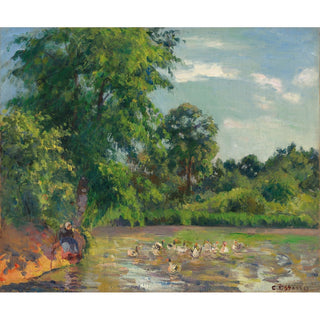 Reproduction Canards sur l'Étang de Montfoucault - Camille Pissarro