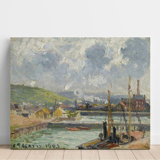 Reproduction Darse de Pêche et Bassin Duquesne, Dieppe - Camille Pissarro