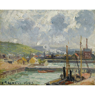 Reproduction Darse de Pêche et Bassin Duquesne, Dieppe - Camille Pissarro