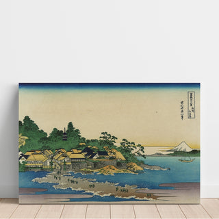 Reproduction Enoshima dans la province de Sagami - Katsushika Hokusai