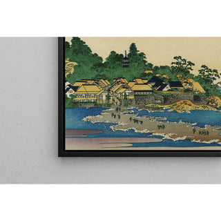 Reproduction Enoshima dans la province de Sagami - Katsushika Hokusai
