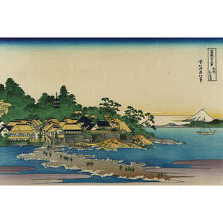 Reproduction Enoshima dans la province de Sagami - Katsushika Hokusai