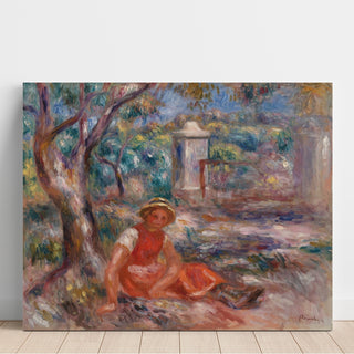 Reproduction Fillette au pied d'un arbre - Pierre-Auguste Renoir