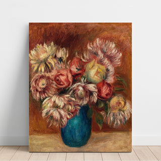 Reproduction Fleurs dans un vase vert - Pierre-Auguste Renoir