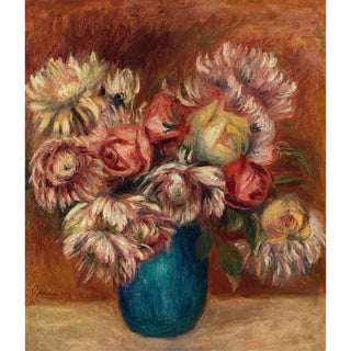 Reproduction Fleurs dans un vase vert - Pierre-Auguste Renoir