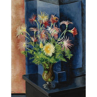 Reproduction Fougères et Gerberas - Moïse Kisling