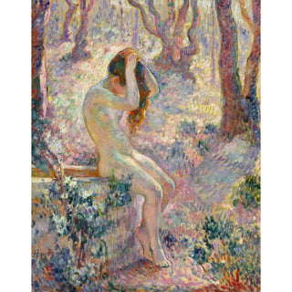 Reproduction Jeune nue assise au bord d'un puits - Henri Lebasque