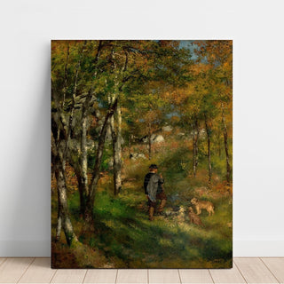 Reproduction Jules Le Cœur et ses chiens dans la forêt de Fontainebleau - Pierre-Auguste Renoir