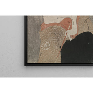 Reproduction L'acteur Matsumoto Yonesaburō dans le rôle de Shinobu, posant en courtisane Kewaizaka no Shōshō, dans la pièce Un mélange d'histoires de vengeance - Tōshūsai Sharaku