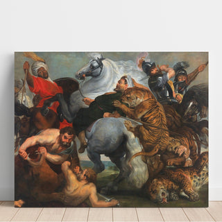 Reproduction La Chasse au tigre, au lion et au léopard - Follower of Peter Paul Rubens