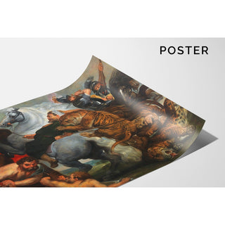 Reproduction La Chasse au tigre, au lion et au léopard - Follower of Peter Paul Rubens