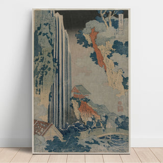 Reproduction La cascade d'Ono sur la route de Kiso" de la série Voyage aux cascades des provinces - Katsushika Hokusai