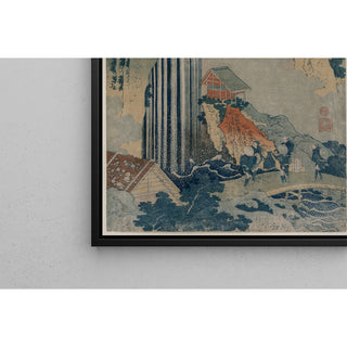 Reproduction La cascade d'Ono sur la route de Kiso" de la série Voyage aux cascades des provinces - Katsushika Hokusai