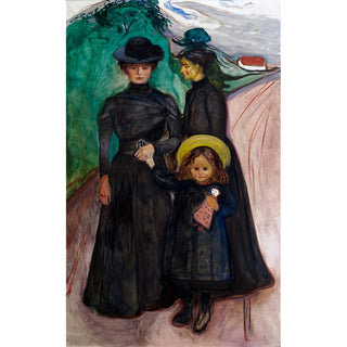 Reproduction La famille La famille du livre - Edvard Munch