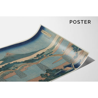Reproduction Le pont Brocart dans la province de Suō - Katsushika Hokusai