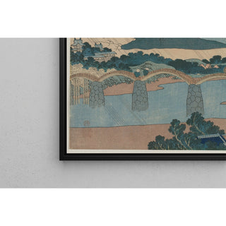 Reproduction Le pont Brocart dans la province de Suō - Katsushika Hokusai