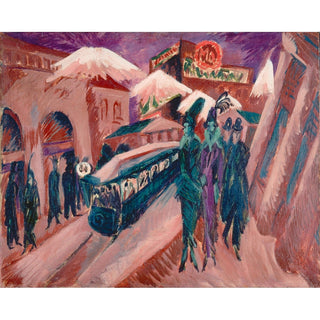 Reproduction Leipziger Straße with Electric Tram 1914 - Ernst Ludwig Kirchner