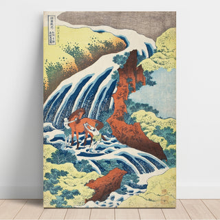 Reproduction Les chutes d'eau pour chevaux de Yoshitsune à Yoshino - Katsushika Hokusai