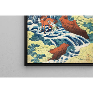 Reproduction Les chutes d'eau pour chevaux de Yoshitsune à Yoshino - Katsushika Hokusai