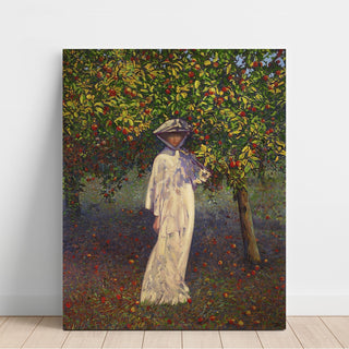 Reproduction Mademoiselle au jardin , Automne - Leon Kamir-Kaufmann