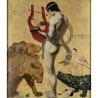 Reproduction Orphée et les animaux - Franz von Stuck