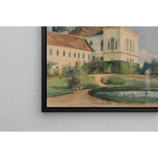 Reproduction Parc du château avec fontaine - Marie Egner