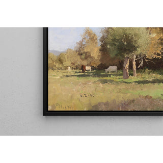 Reproduction Paysage estival avec vaches - Alfred Zoff