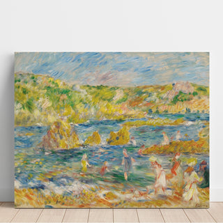 Reproduction Rochers de Guernesey avec personnages Plage à Guernesey - Pierre-Auguste Renoir