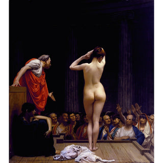 Reproduction Un marché aux esclaves romain - Jean-Léon Gérôme