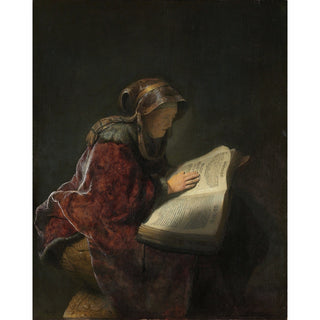 Reproduction Vieille femme lisant - Rembrandt van Rijn