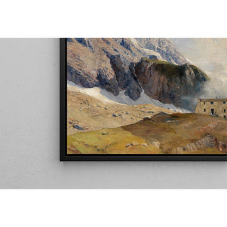 Reproduction Vue sur la Mainzer Hütte, Hohen Tauern avec le Großen Wiesbachhorn en arrière-plan - Marie Egner