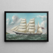 Barque norwegische Brazilian von Grimstad vor der Küste - Reuben Chappell — gerahmtes Bild an der Wand
