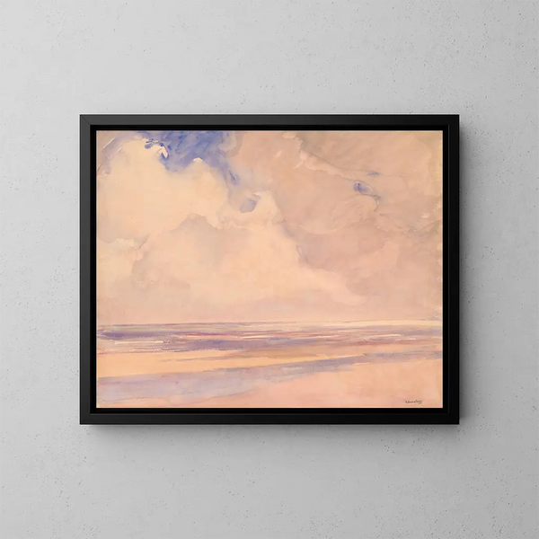 Blick auf das Meer - Richard Baseleer — gerahmtes Bild an der Wand