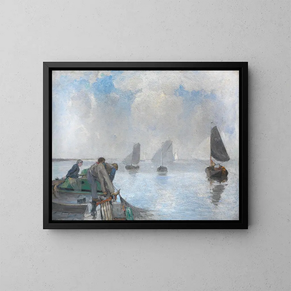 Krevetten auf der unteren Schelde - Richard Baseleer — gerahmtes Bild an der Wand
