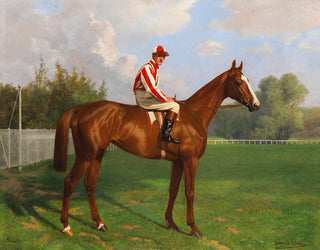 Richard Benno Adam - Titina mit Jockey Bernard Carlslake.webp