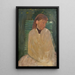 Girl on a Garden Chair - Richard Bergh — framed artwork on a wall