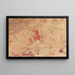 Nature morte avec groseilles à maquereau, framboises, groseilles rouges, oignons nouveaux, un cornichon et feuillage - Richard Dadd — framed artwork on a wall